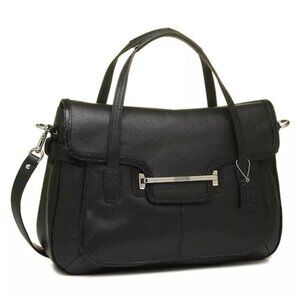Euc Coach Taylor Black Saffiano Leather Shoulder Bag Purse